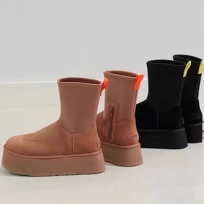 Women's Boots Smooth Leather Side Zip