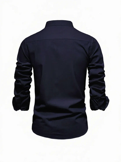 Men's Band Collar Dress Shirt