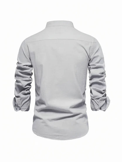 Men's Band Collar Dress Shirt