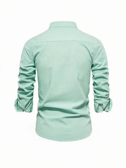 Men's Band Collar Dress Shirt