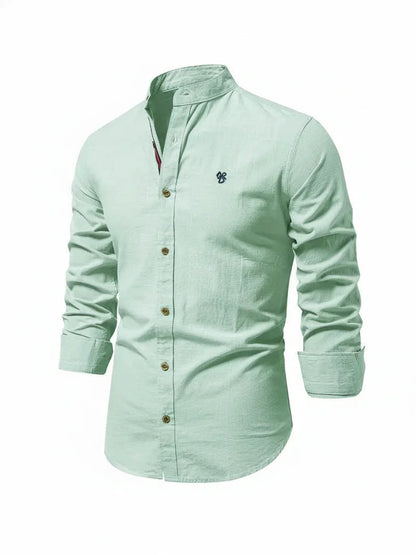 Men's Band Collar Dress Shirt