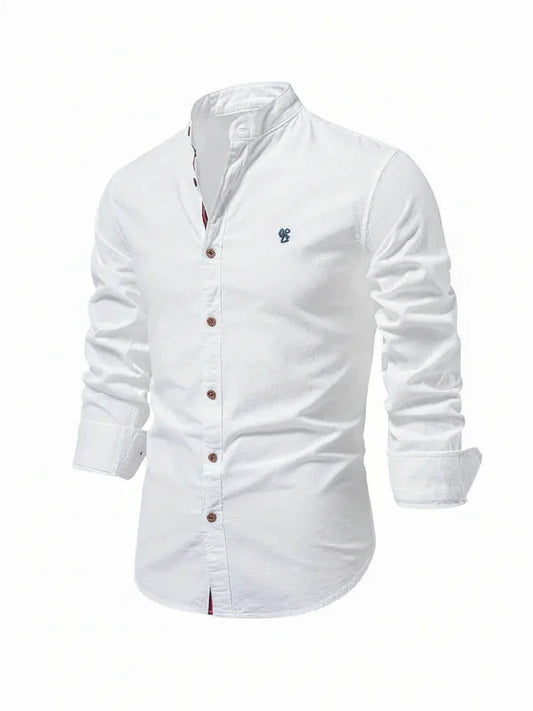 Men's Band Collar Dress Shirt - VibreMode