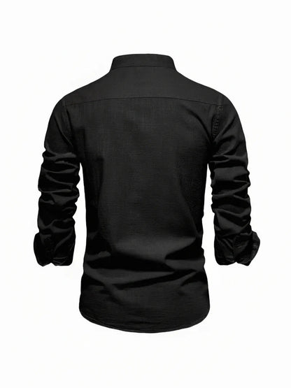 Men's Band Collar Dress Shirt