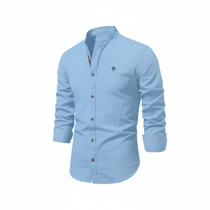 Men's Band Collar Dress Shirt