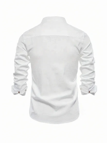 Men's Band Collar Dress Shirt