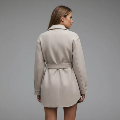 Warm Women's Belted Parka Coat