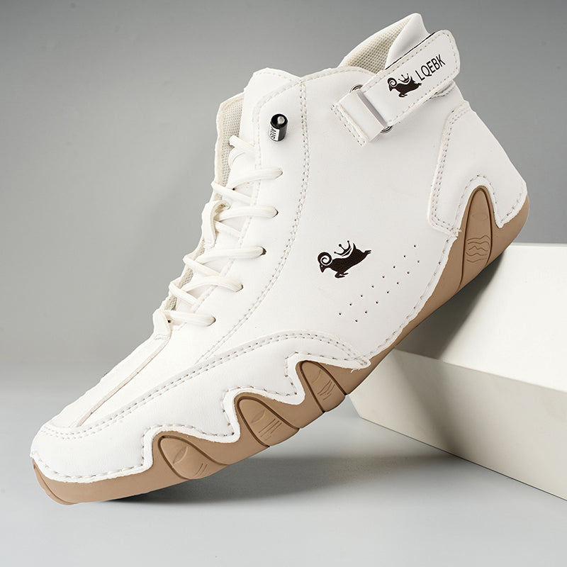 Waterproof Synthetic Leather High Top Slip On Shoes