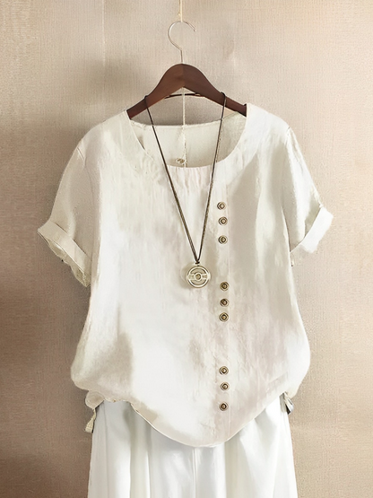 Women's Cotton Linen Short Sleeve - VibreMode