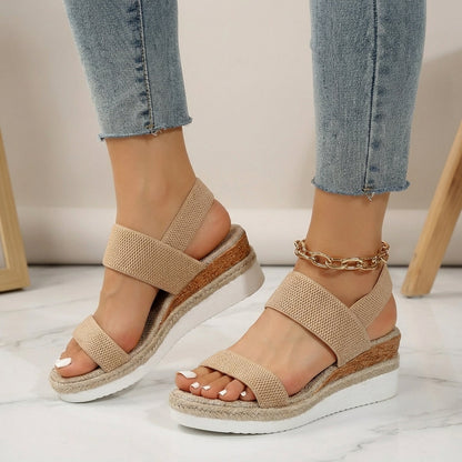 Women's Orthopedic Espadrille Sandals Elastic Straps