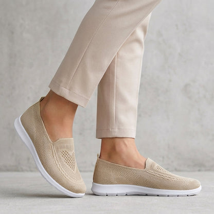 Slip-On Knit Mesh Walking Shoes Cushioned Comfort Fit - VibreMode
