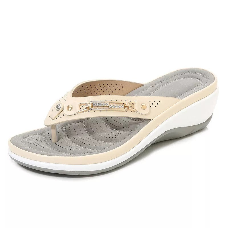 Women's Leather Sandals Arch Support Soft Cushion - VibreMode
