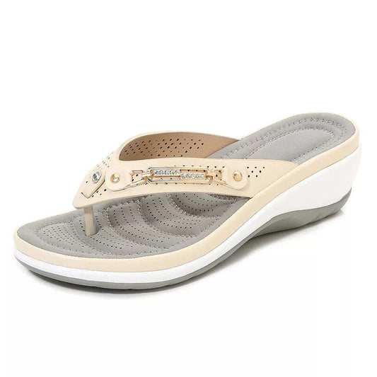 Women's Leather Sandals Arch Support Soft Cushion - VibreMode