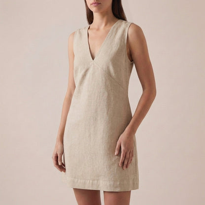 Women's A-Line Mini Dress V-Neck