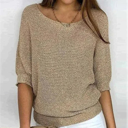 Women's Oversized Sweater Cozy Soft Gray