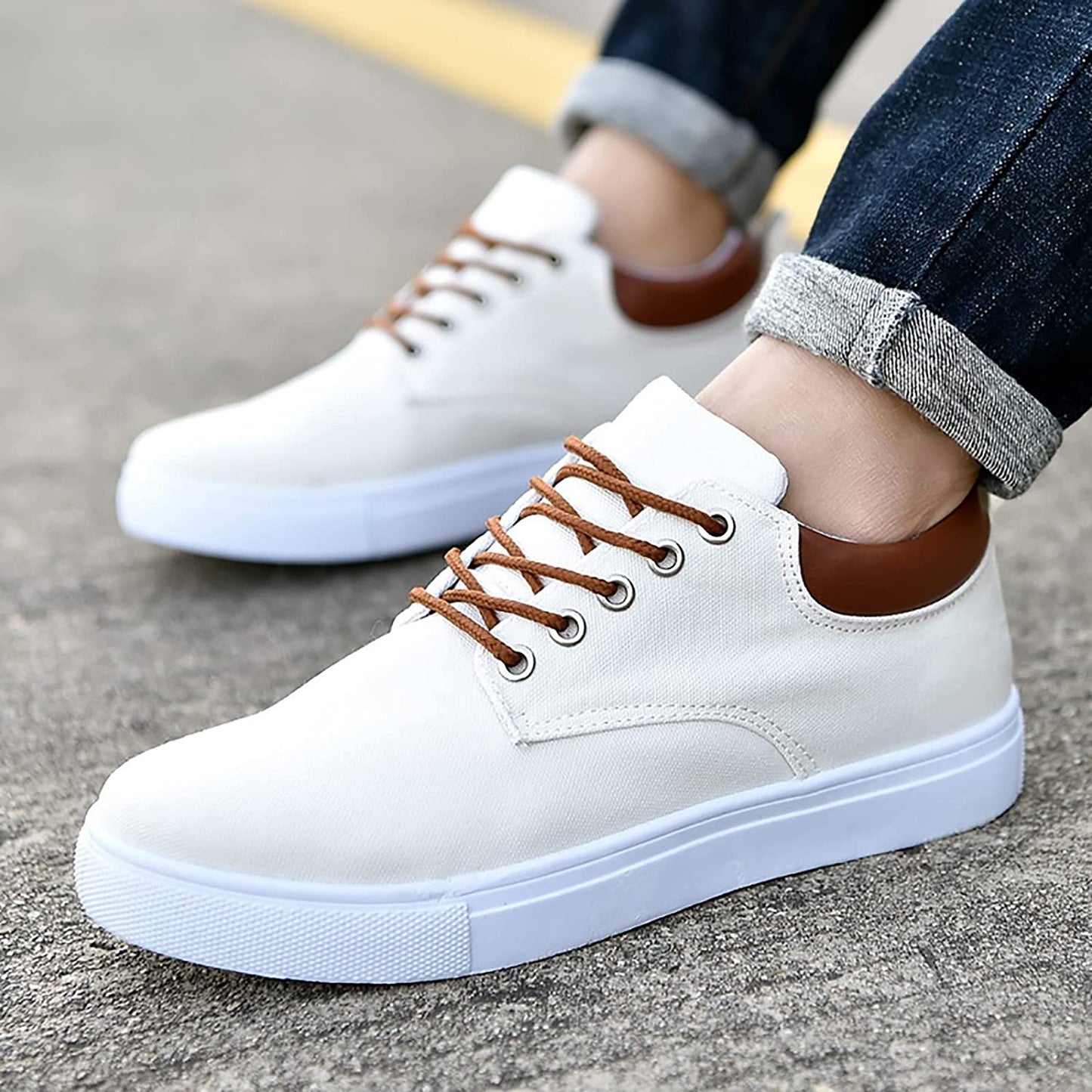 Classic Black White Lace Sneakers