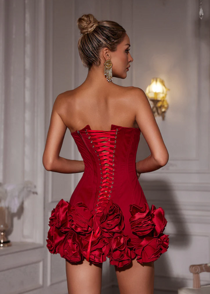 Women's Lace Corset Mini Dress