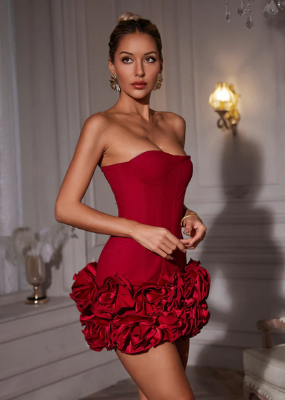 Women's Lace Corset Mini Dress