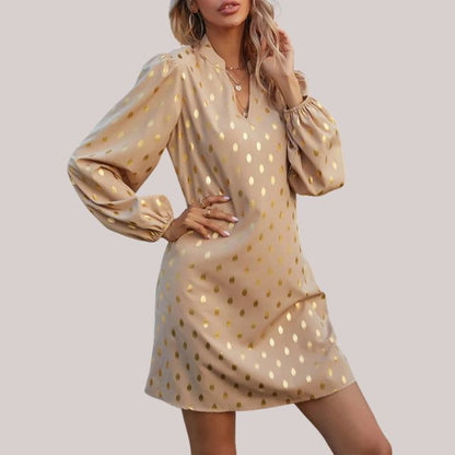 Chic Little Black Dot Mini Dress
