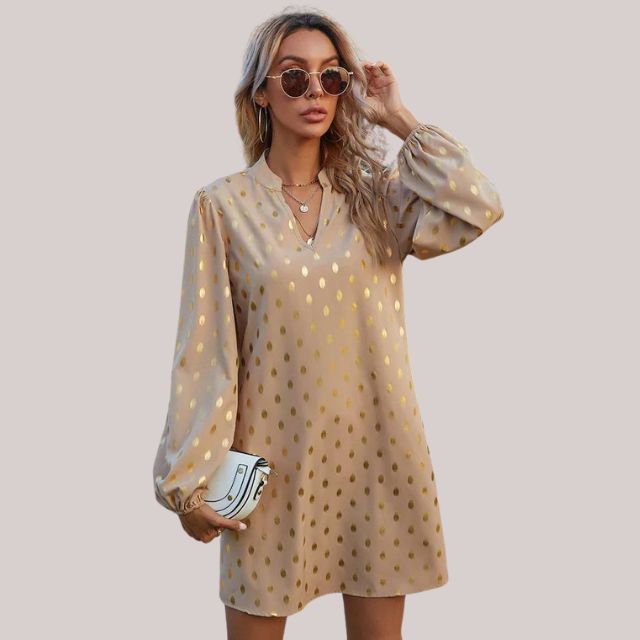 Chic Little Black Dot Mini Dress - VibreMode