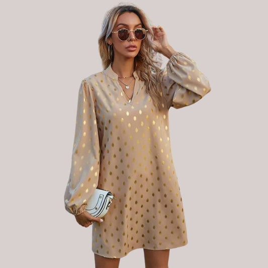 Chic Little Black Dot Mini Dress - VibreMode