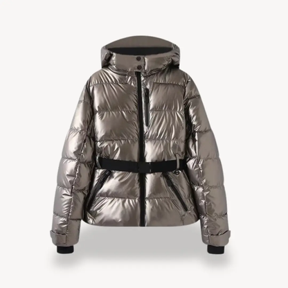 Belted Puffer Jacket for Women – Stylish & Warm-Caliboot