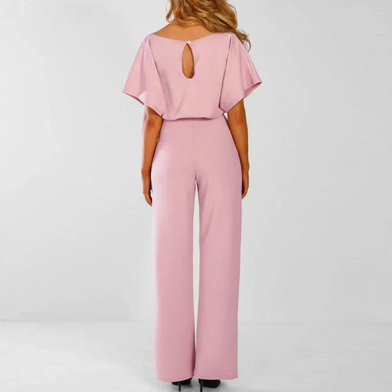 Women's Wide Leg Jumpsuit Belted