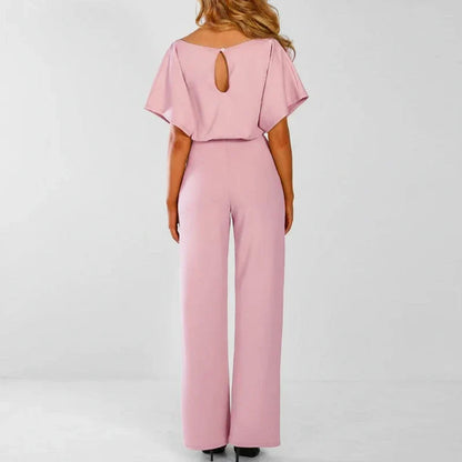 Women's Wide Leg Jumpsuit Belted