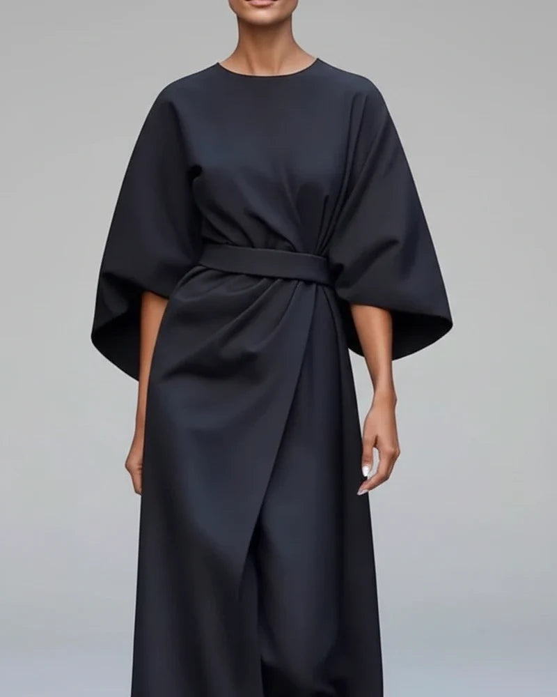 Women's Belted Midi Wrap Dress - VibreMode