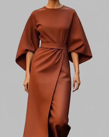 Women's Belted Midi Wrap Dress