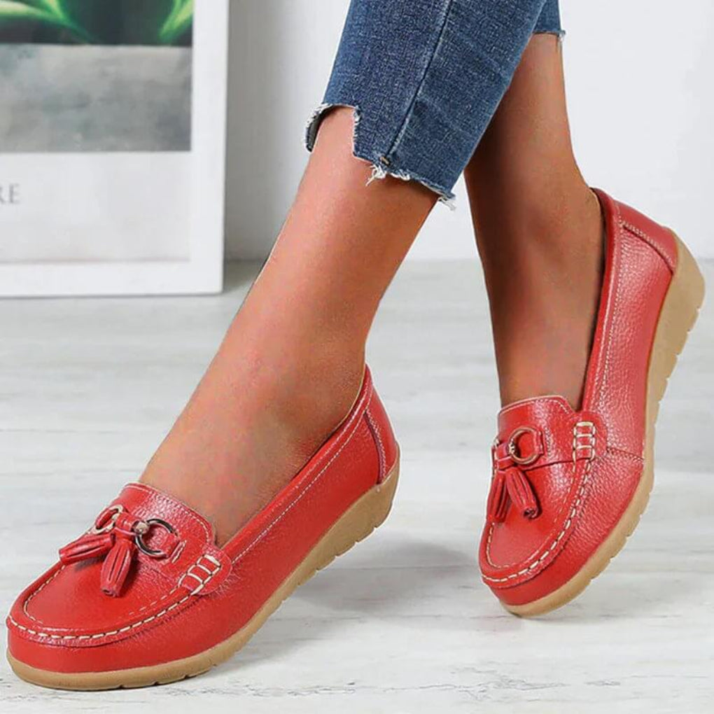 Women's Wedge Loafers Retro Style