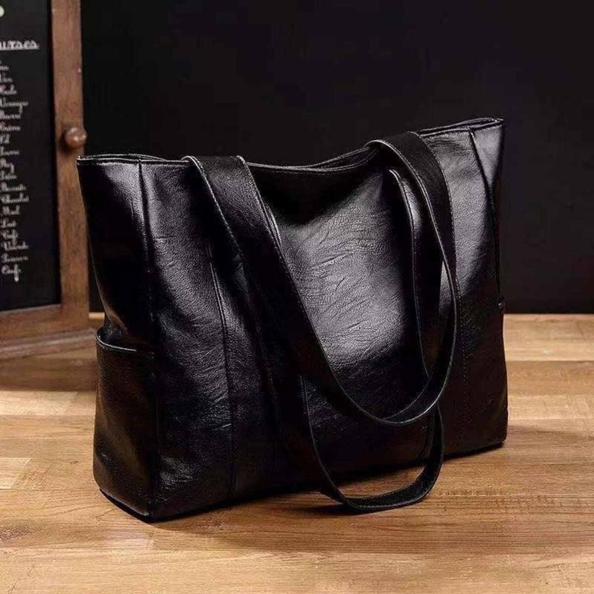 Vintage Leather Shoulder Bag Classic Brown