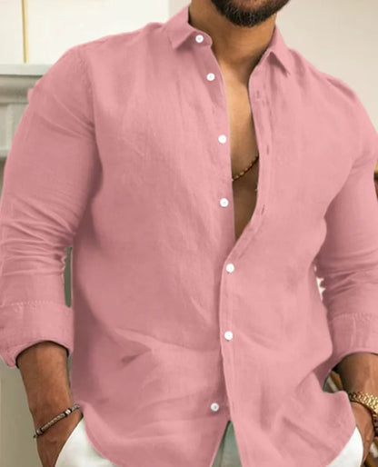 Men's Linen Shirt Comfortable Warm Weather