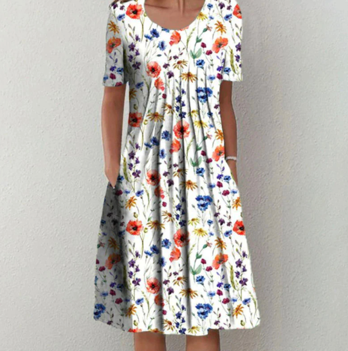Women's Midi Patterned Dress - VibreMode