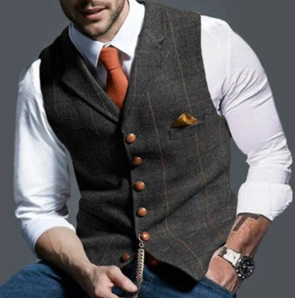 Men's Vintage Style Vest Classic Modern Design