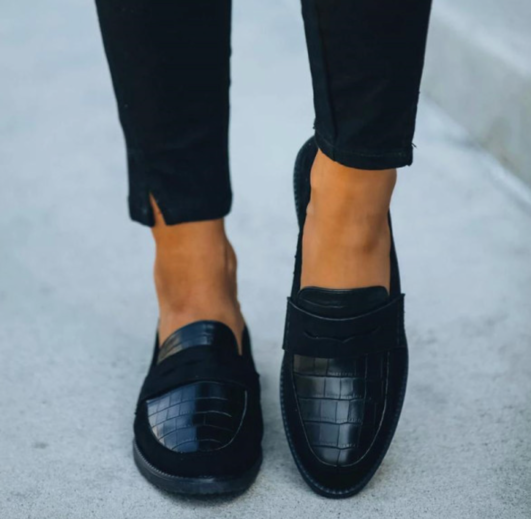Stylish Croc Embossed Loafers for Women