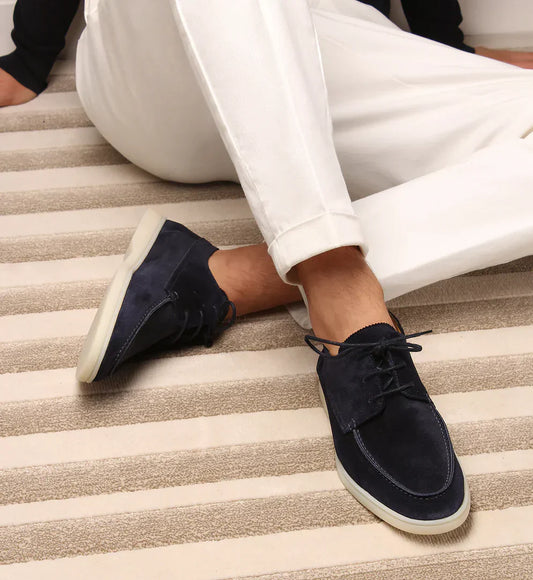 Men's Suede Loafers Comfortable Elegant Brown - VibreMode