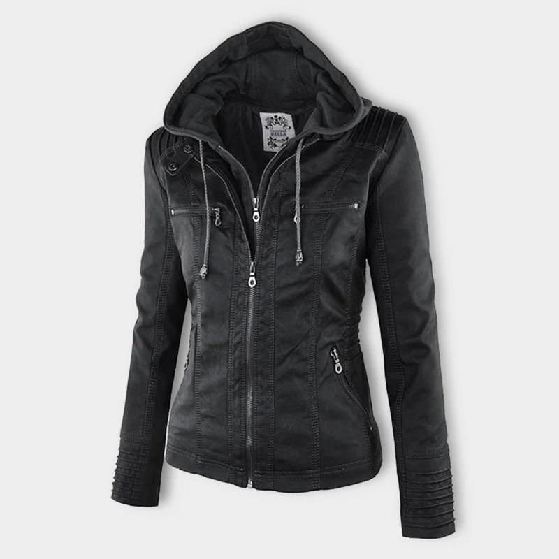 Women's Classic Leather Moto Jacket