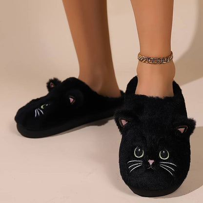 Cozy Cat Slippers Warm Fleece