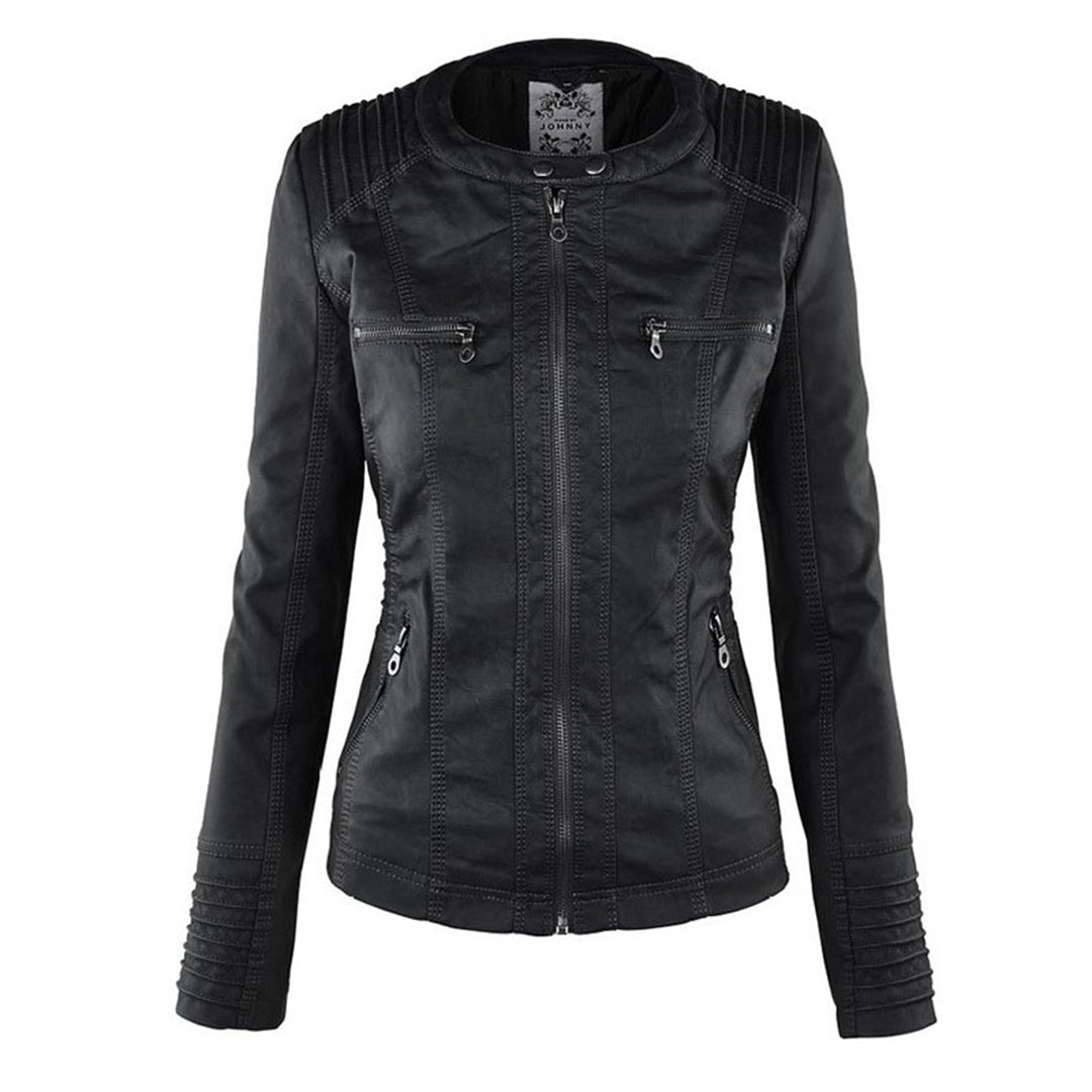 Ladies Biker-Style Hoodie Jacket