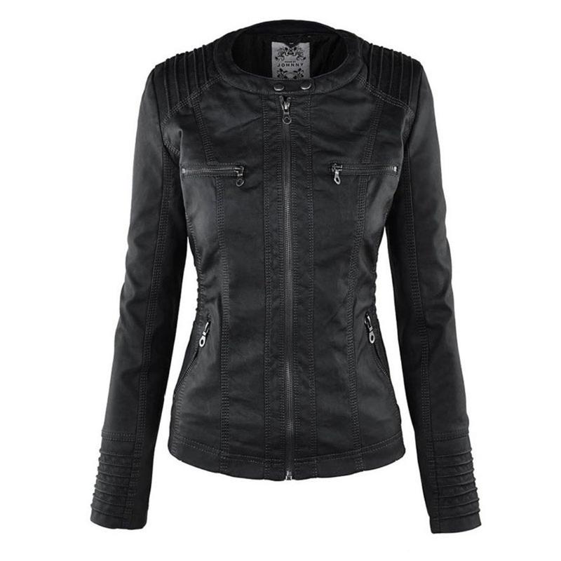 Women's Classic Leather Moto Jacket