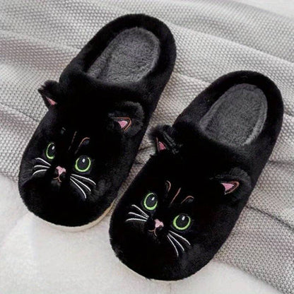 Cozy Cat Slippers Warm Fleece
