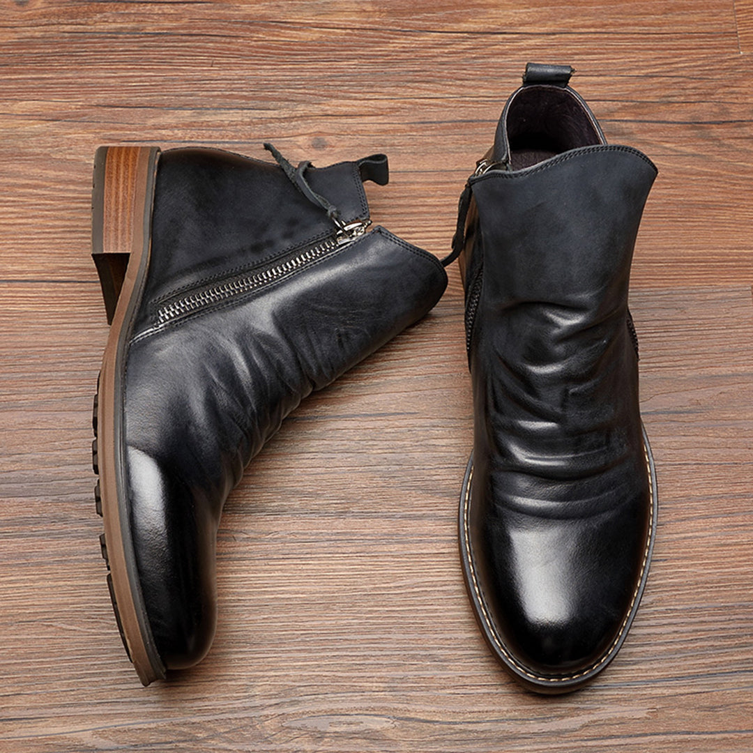 Women's Ankle Boots Zipper Low Heel Comfortable