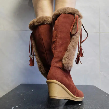 Women's Knee-High Warm Boots Comfortable - VibreMode