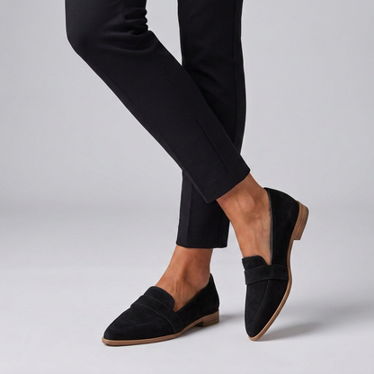 Orthopedic Loafers Pointed Toe Leather Brown