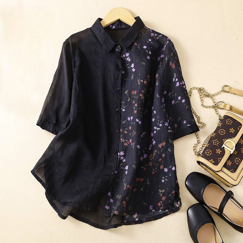 Chic Dual Tone Cotton Shirt