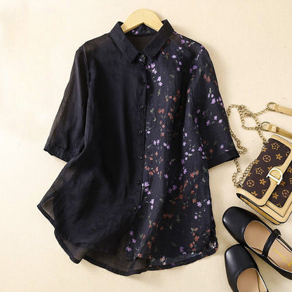 Chic Dual Tone Cotton Shirt