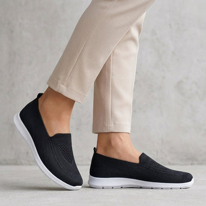 Slip-On Knit Mesh Walking Shoes Cushioned Comfort Fit