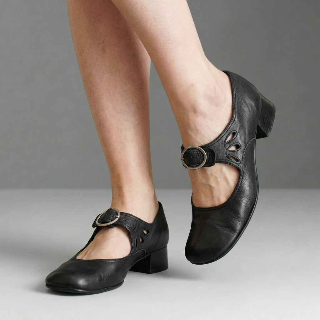 Women's Mary Jane Shoes Block Heel Adjustable Strap