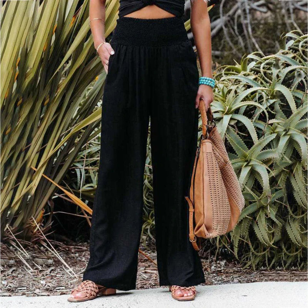 Women's Linen Stretch Pants - VibreMode