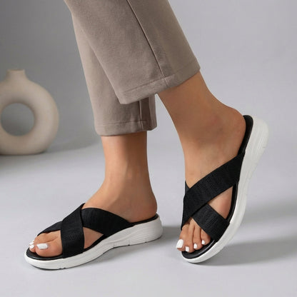 Orthopedic Sandals Cushioned Knit Slide Sandals